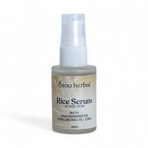 GlassGlow Rice Serum with Niacinamide 5%, Hyaluronic 1%, Zinc)