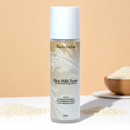 Rice Milk Toner                         With Licorice Extract, Cucumber Extract, and Hyaluronic Acid