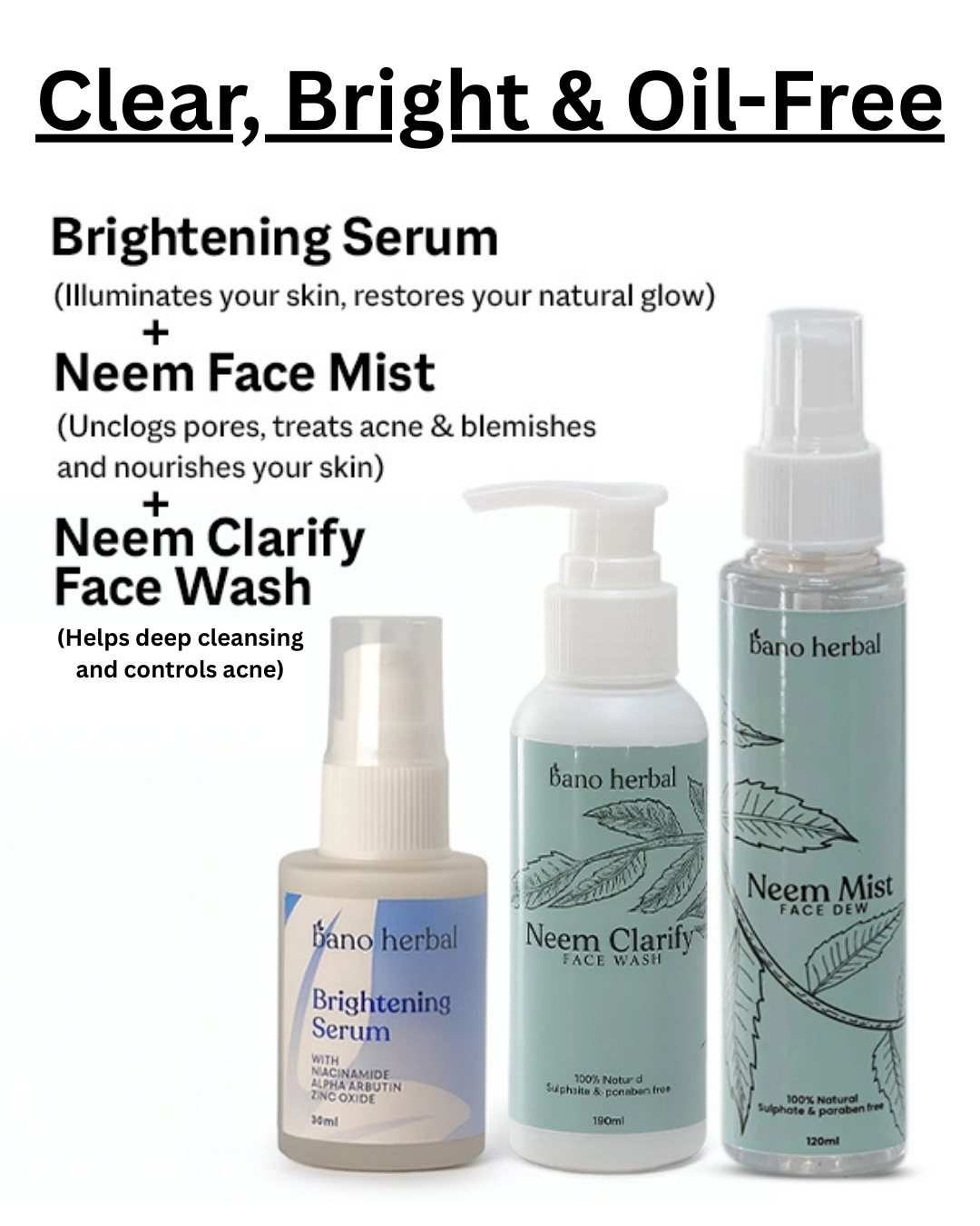 Oil-free & Bright Trio