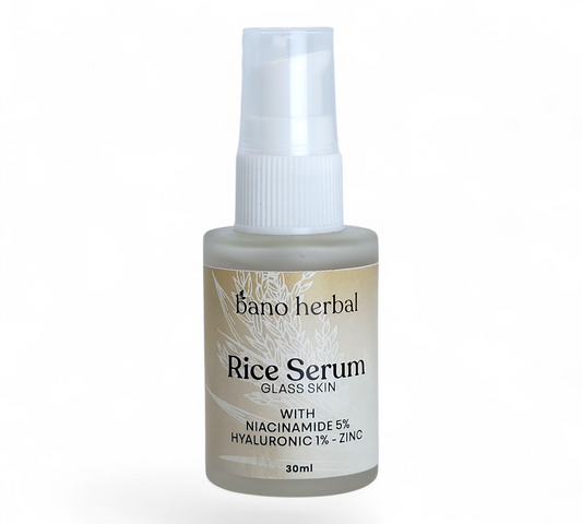 GlassGlow Rice Serum with Niacinamide 5%, Hyaluronic 1%, Zinc)